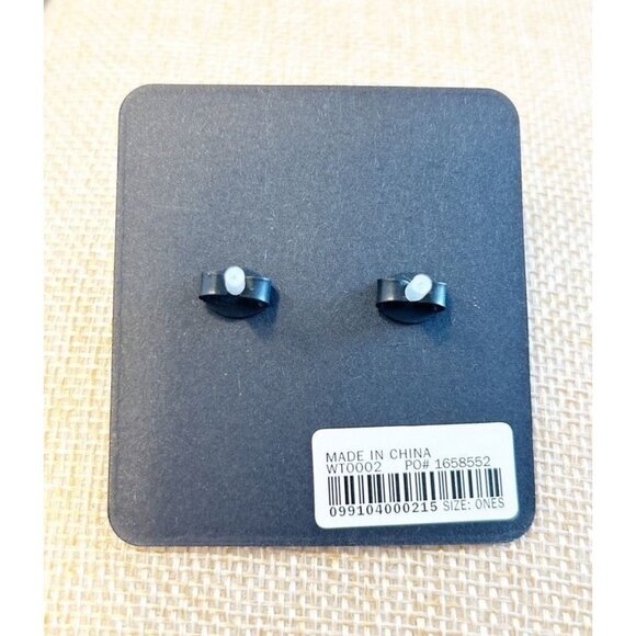 J. Crew Clear Rhinestone Classic Floral Stud Earrings - NWT - Picture 3 of 3